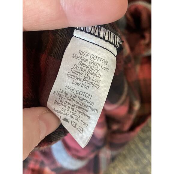 Legendary Whitetails WOMEN'S COTTAGE ESCAPE FLANNEL SHIRT FOREST PLAID L W/belt - Picture 3 of 6